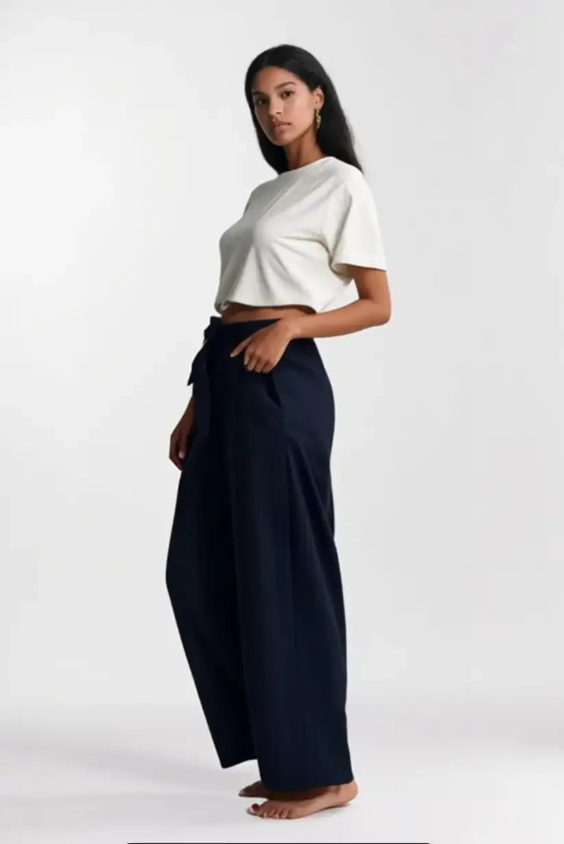 Pantalón mujer Fluido Negro mujer verano - CHICA del Sur