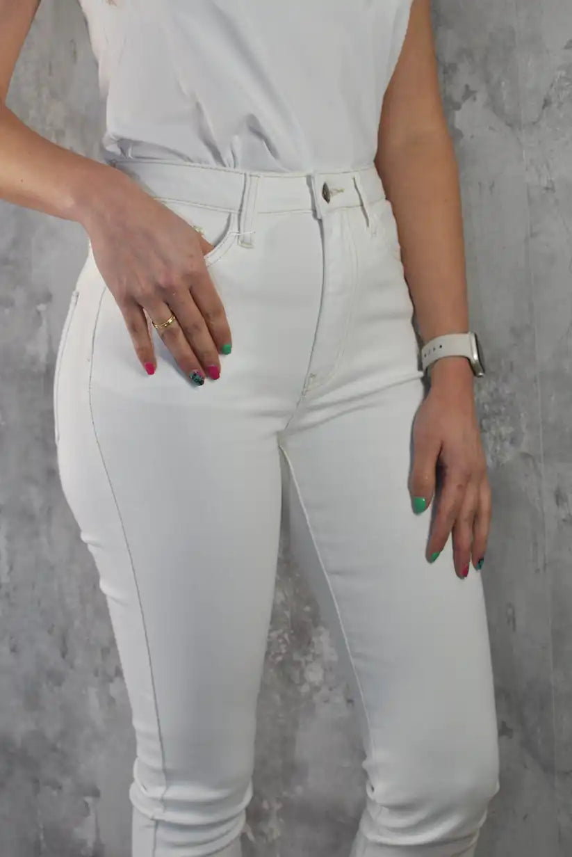 Pantalón Pitillo Blanco Mujer | Jeans Ajustados Primavera 2025 - CHICA del Sur