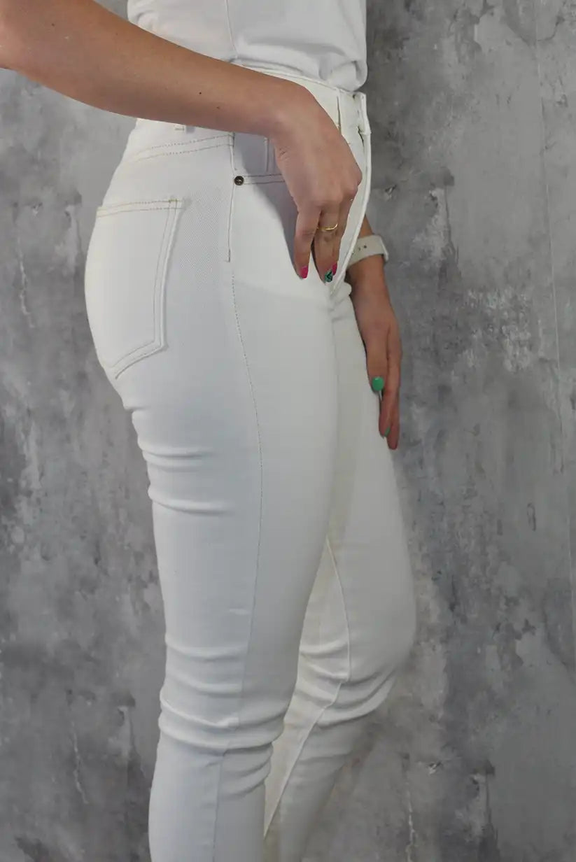 Pantalón Pitillo Blanco Mujer | Jeans Ajustados Primavera 2025 - CHICA del Sur
