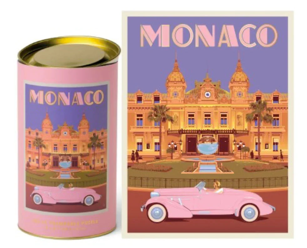 Puzzle en Tubo 500 Piezas - Mónaco | Diseño Vintage y Elegante - CHICA del Sur