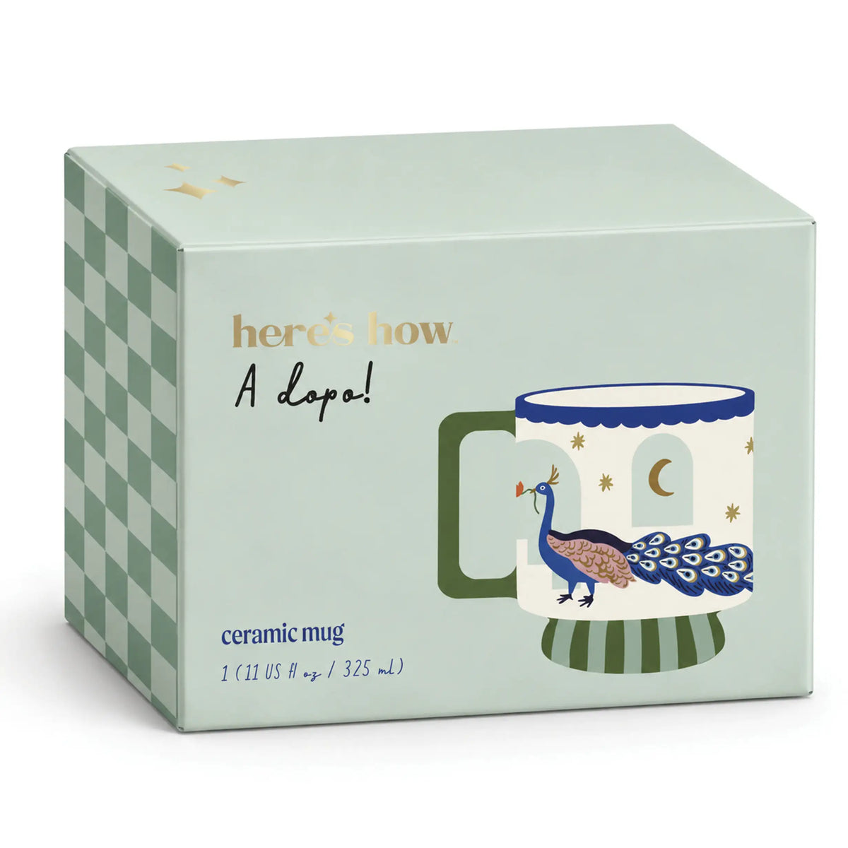 Taza de ceramica A Dopo Paddywax Pavo Real