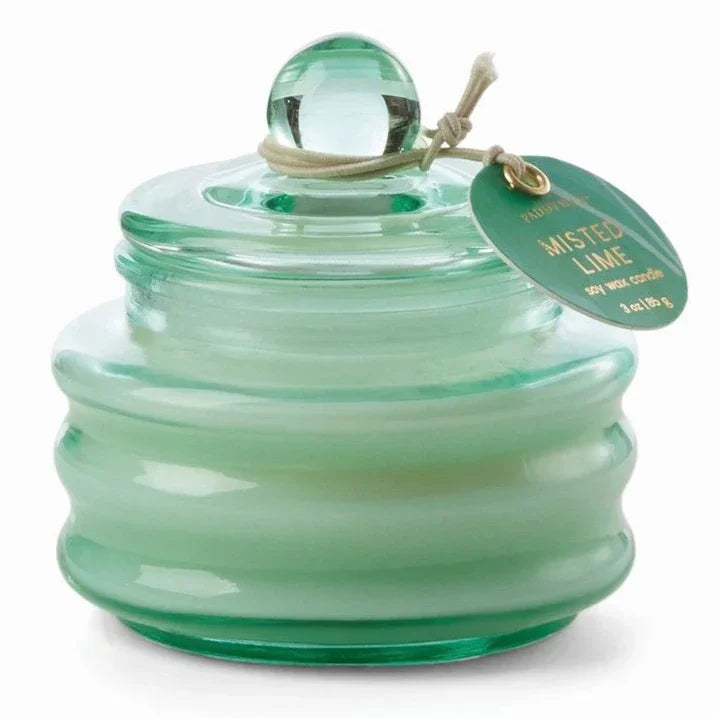 Vela en Vaso de Vidrio Paddywax Beam 85g - Lima Brumosa | Aroma Refrescante y Diseño Vintage - CHICA del Sur