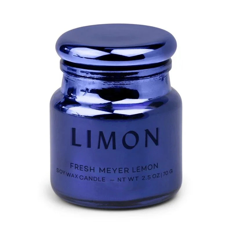 Vela en Vaso Metálico Paddywax Chroma 71g - Limón Meyer | Aroma Cítrico y Diseño Vibrante - CHICA del Sur