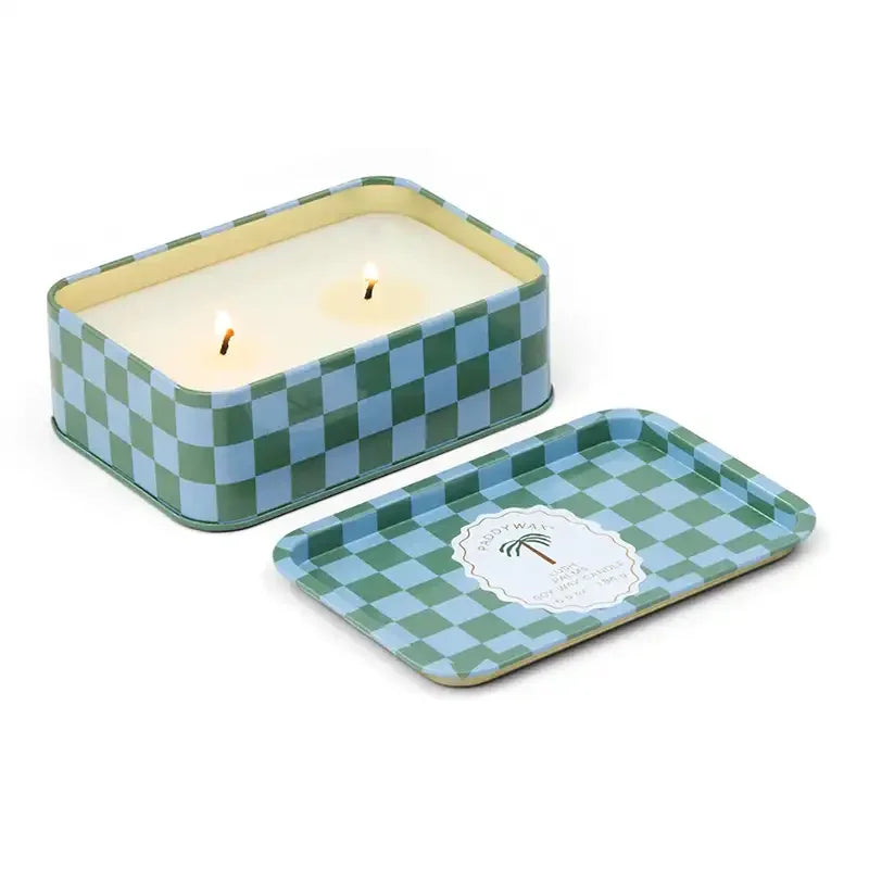 Vela en Lata Paddywax A Dopo Lush Palms 184 g | Aroma coco en Lata Retro - CHICA del Sur