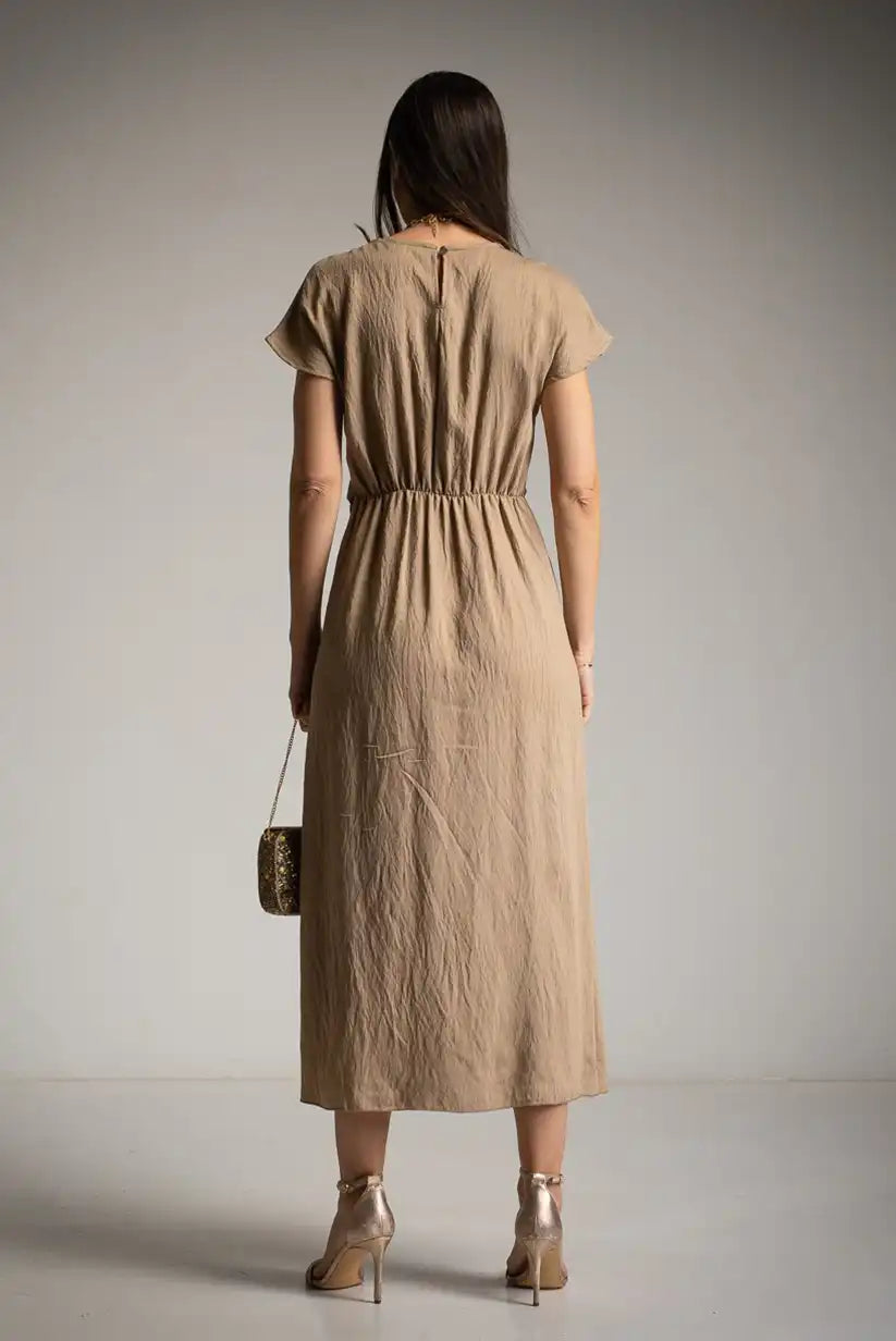 Vestido beige mujer primavera verano | Estilo cómodo y elegante - CHICA del Sur