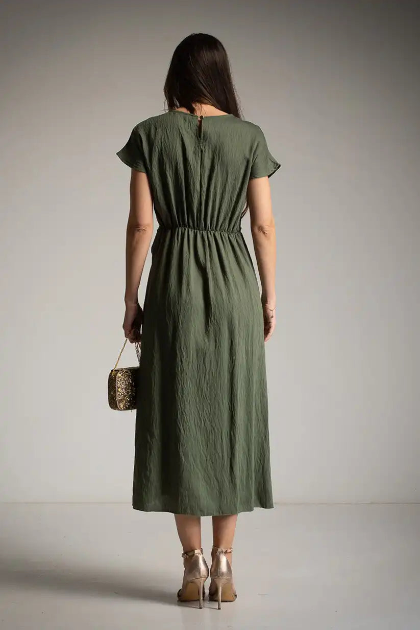 Vestido verde kaki mujer primavera verano | Talla única cómoda y estilosa - CHICA del Sur