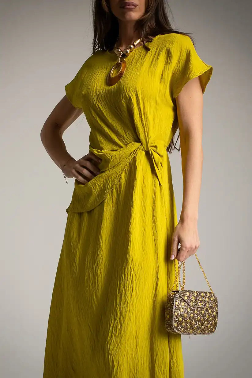 Vestido lima mujer primavera verano | Color vibrante y diseño cómodo - CHICA del Sur
