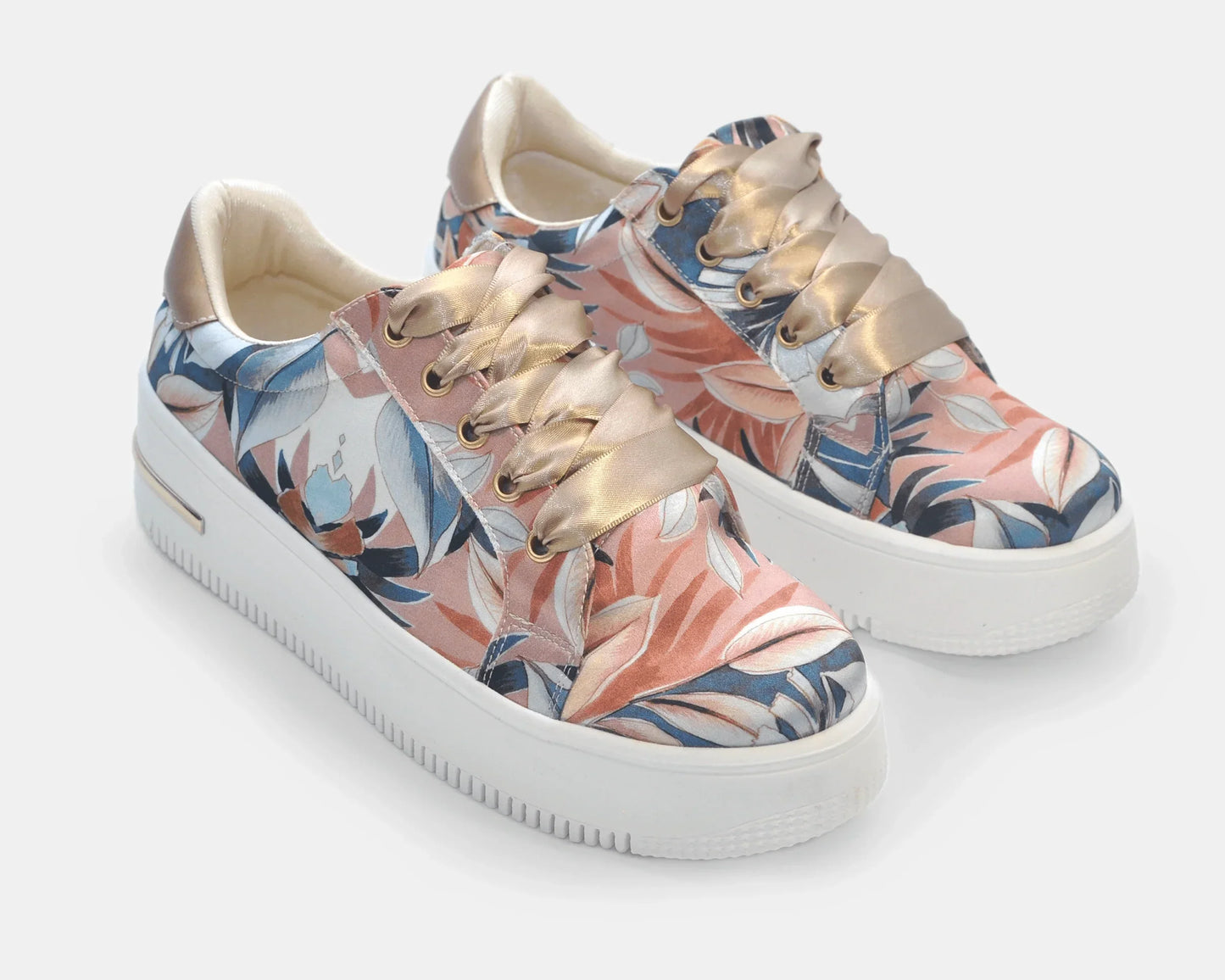 Zapatillas Urbanas de Mujer Hojas Crema - Moda Sostenible Cuero Vegano | CHULA Tulum - CHICA del Sur