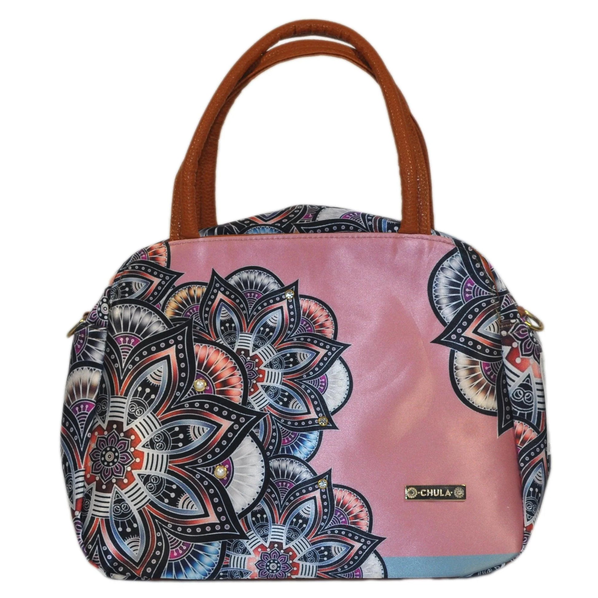 Bolso de hombro y bandolera grande Ana Mandala Rosa | CHULA Tulum - CHULA Tulum