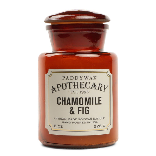 Vela en Frasco de Vidrio Paddywax Apothecary 226g - Manzanilla & Higo | Aroma Relajante y Estilo Vintage - CHICA del Sur
