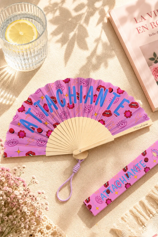 Abanico Attachiante Rosa Original para Mujer