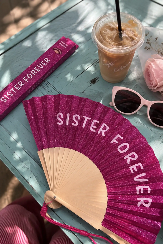 Abanico Sister Forever Rosa Brilli