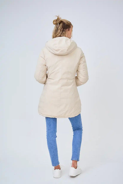 Abrigo reversible acolchado beige y camel “Laponia” - CHICA del Sur
