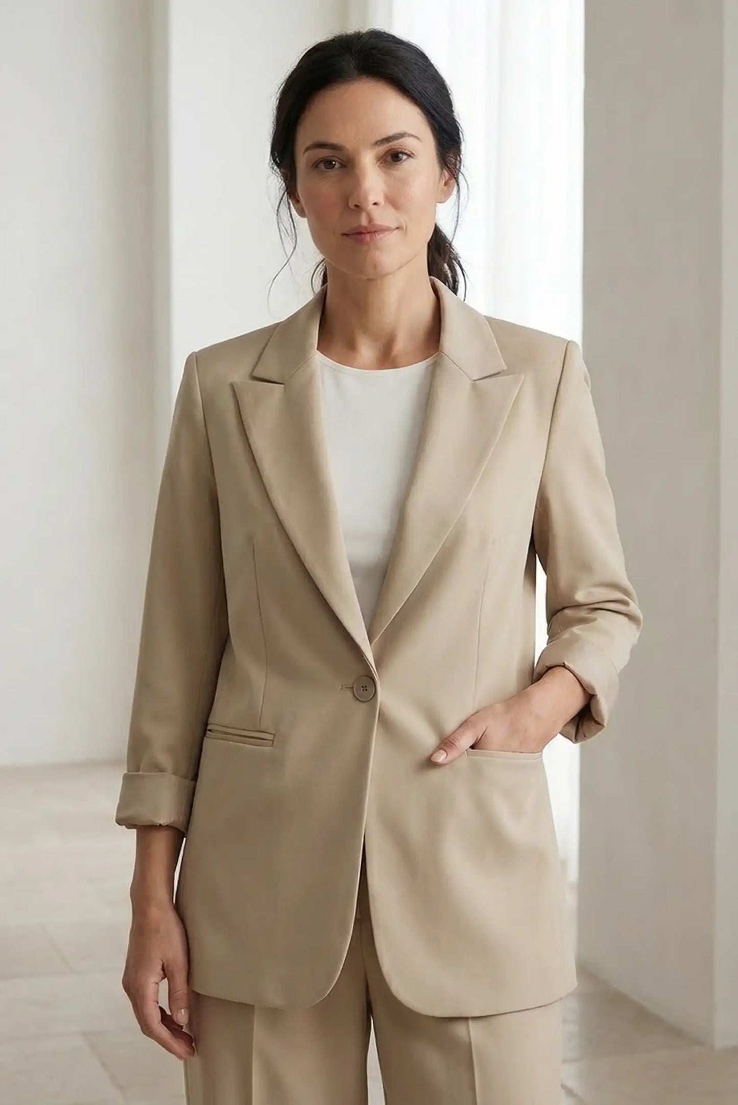 Blazer Mujer Beige primavera