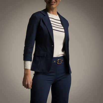 Blazer de mujer entallada Azul Marino - CHICA del Sur