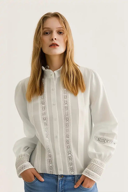 Blusa Mujer Beige Arisela Otoño Elegante y Ligera - CHICA del Sur
