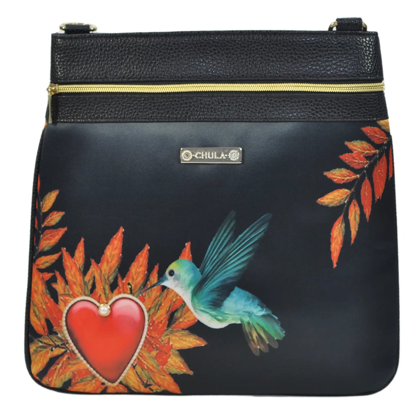 Bolso Bandolera mediano LIA Shoulder Colibrí Corazón | CHULA Tulum