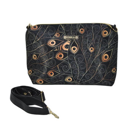 Bolso Bandolera Mediano de mujer Suzy Peacock Golden | CHULA Tulum regalo original bolso estampado