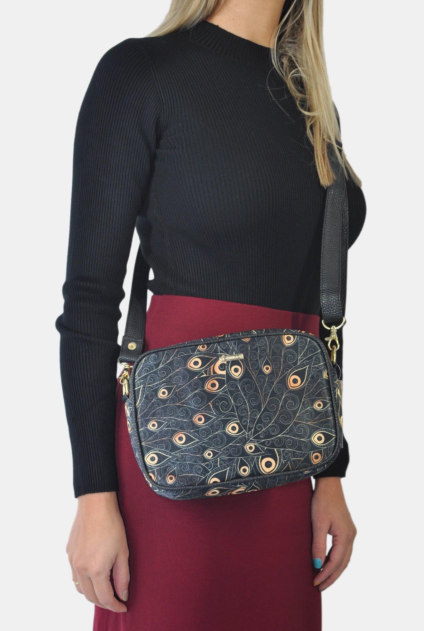 Bolso Bandolera Pequeño de Mujer MIA Peacock Golden | CHULA Tulum - CHULA Tulum