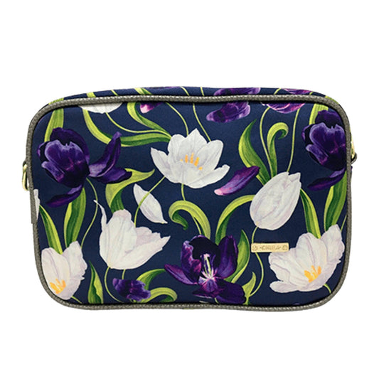 Bolso bandolera pequeño MIA Shoulder Flores Moradas | CHULA Tulum - CHULA Tulum