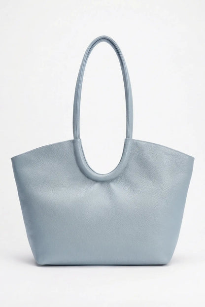 Bolso de mano grande azul pastel para mujer, estilo casual, ideal primavera