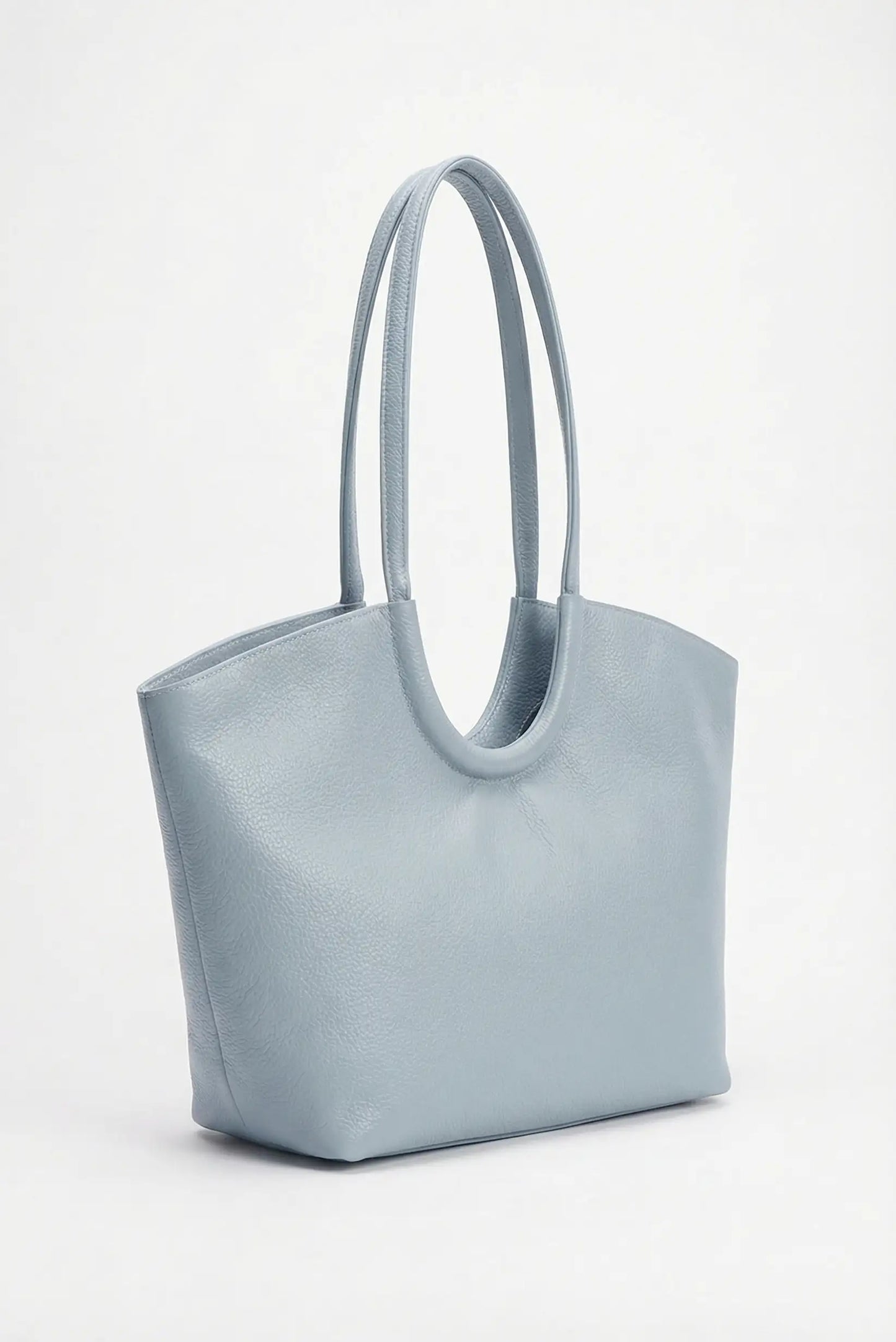 Bolso de mano grande azul pastel para mujer, estilo casual y elegante, primavera