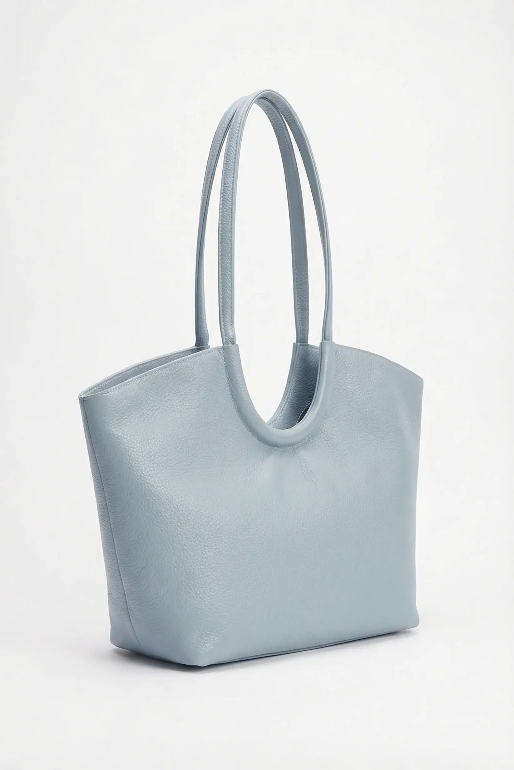 Bolso de mano grande azul pastel para mujer, estilo casual y elegante, primavera