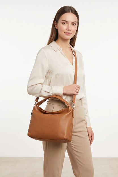 Bolso de mano y de hombro mediano piel