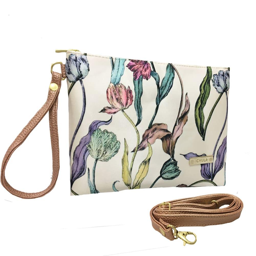 Bolso de Mano y Bandolera Pequeño Clutch Flores Peonia | CHULA Tulum - CHULA Tulum