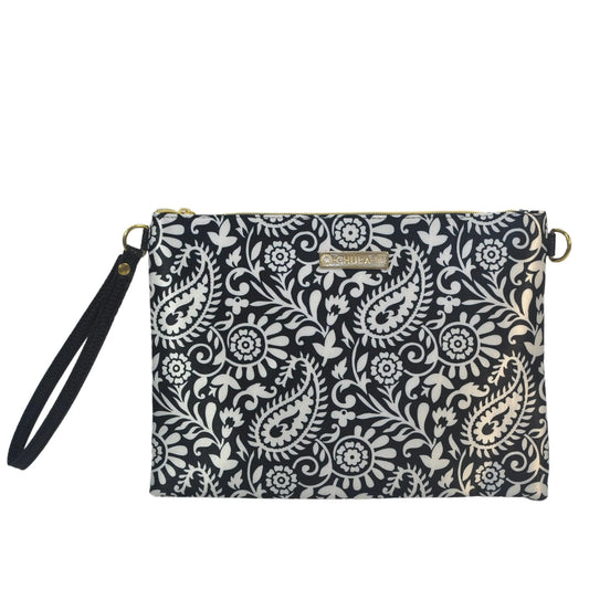 Bolso de Mano y Bandolera Pequeño Clutch Garigol negro | CHULA Tulum - CHULA Tulum