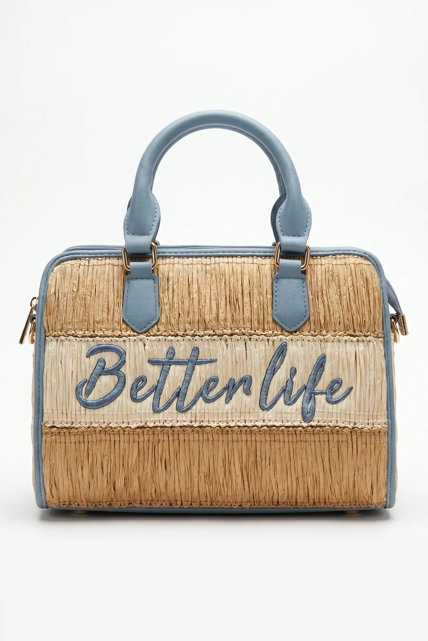 Bolso de mano y de hombro rafia con polipiel Better Life