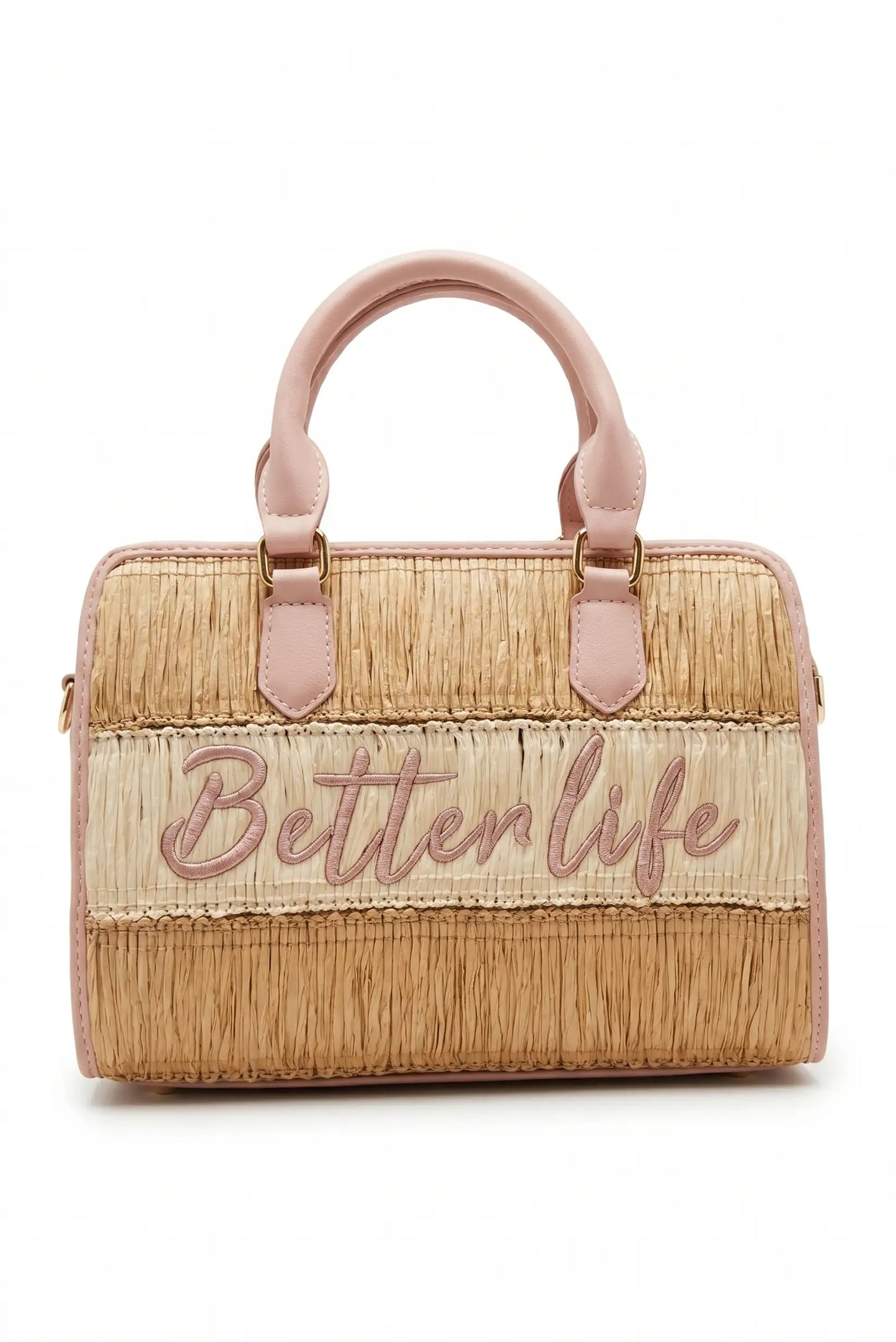 Bolso de mano y de hombro rafia con polipiel Better Life