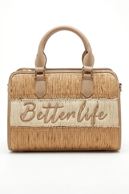 Bolso de mano y de hombro rafia con polipiel Better Life