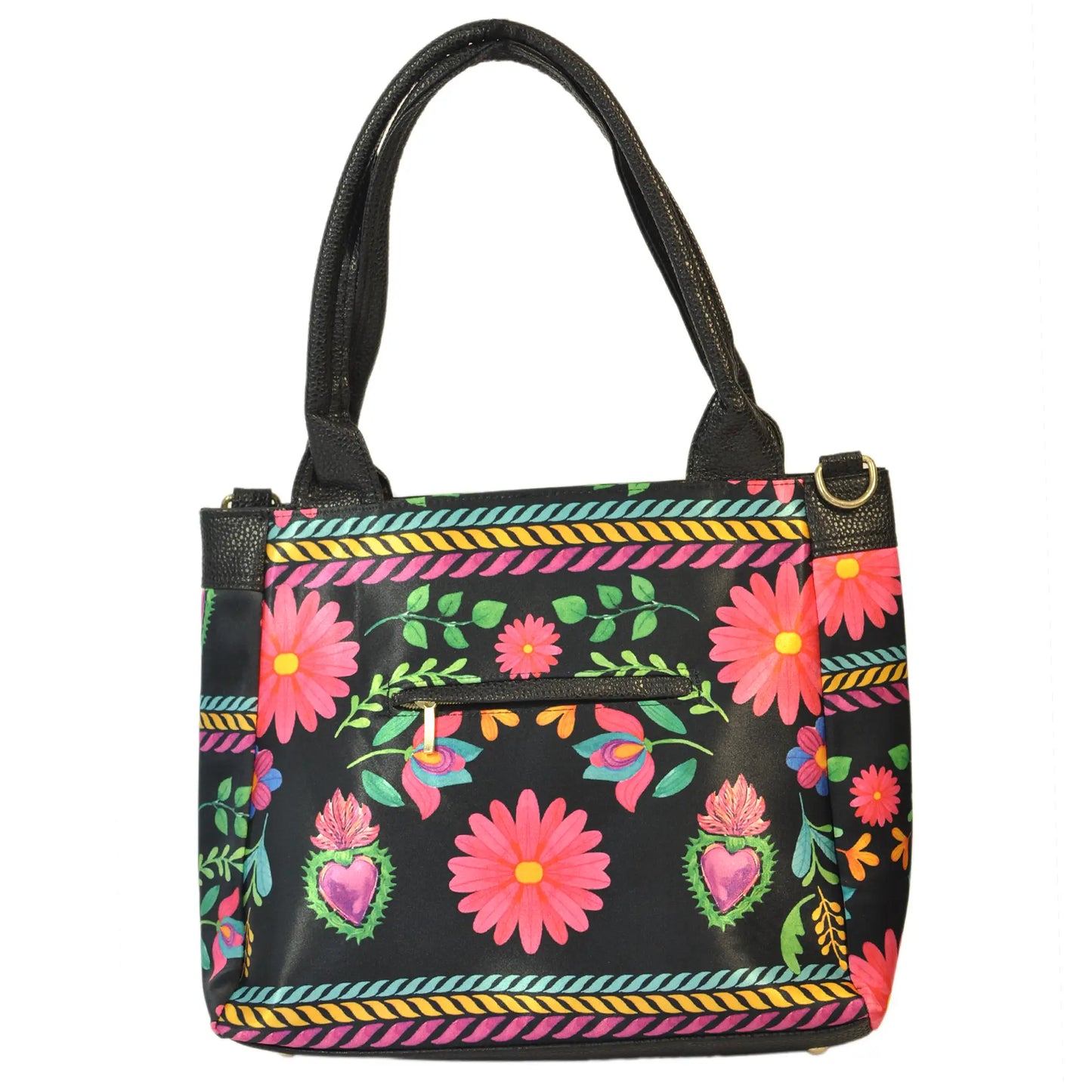 Bolso de hombro y bandolera grande de mujer Angie Frida Kahlo Rouse | CHULA Tulum regalo original bolso de cuero vegano