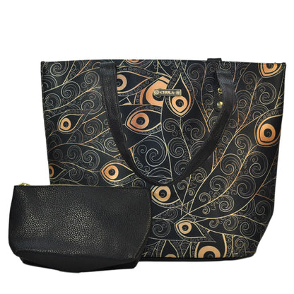 Bolso de hombro grande Nahomi de mujer Peacock Golden | CHULA Tulum bolso shopper tote regalo para mujer