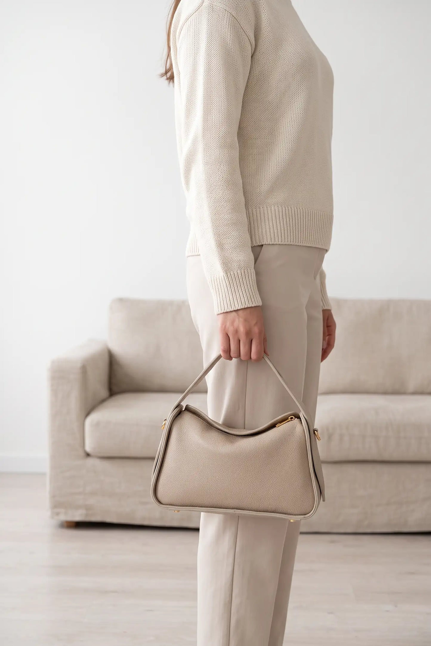 Bolso de hombro y mano mediano piel