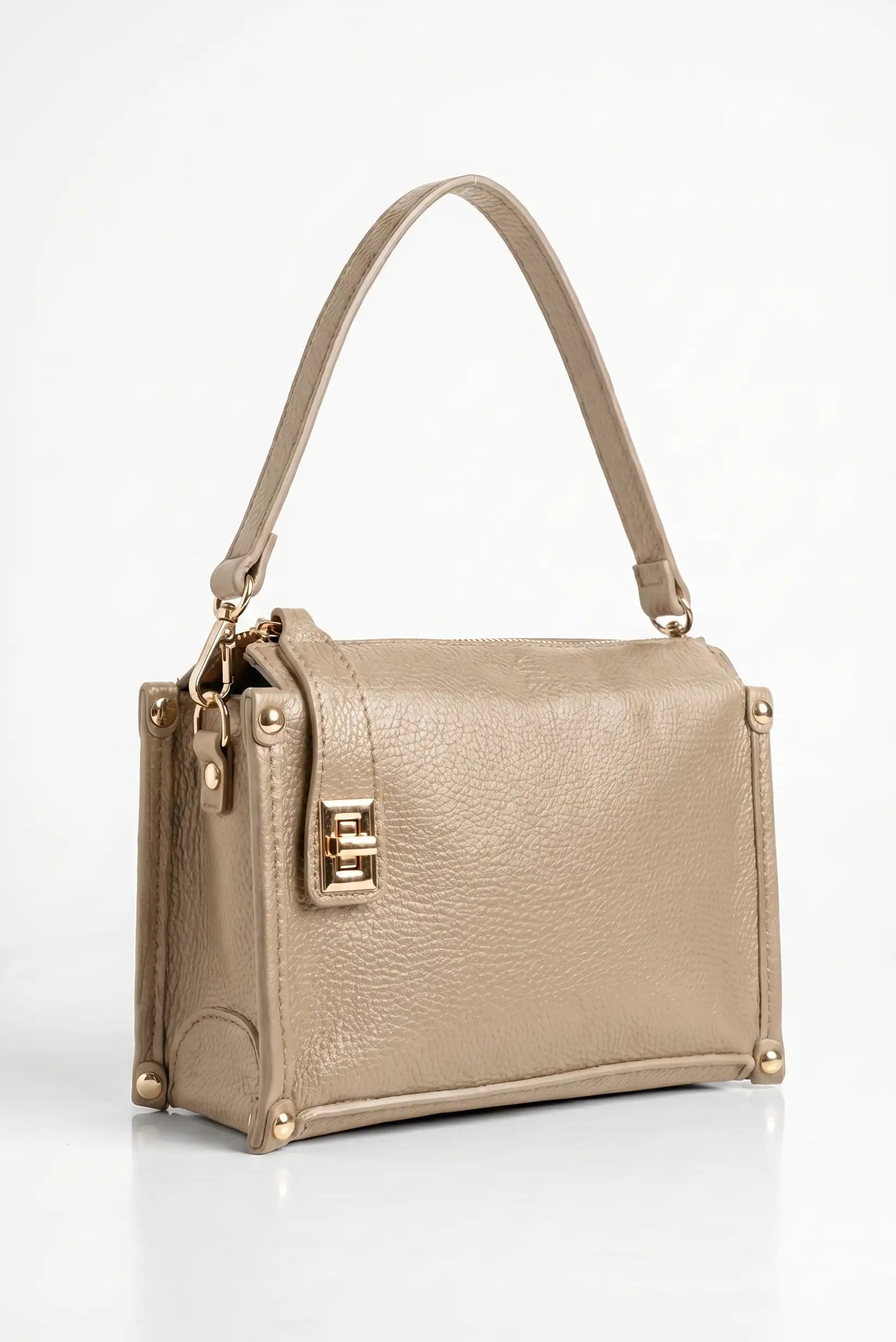 Bolso de mano y bandolera pequeño en piel