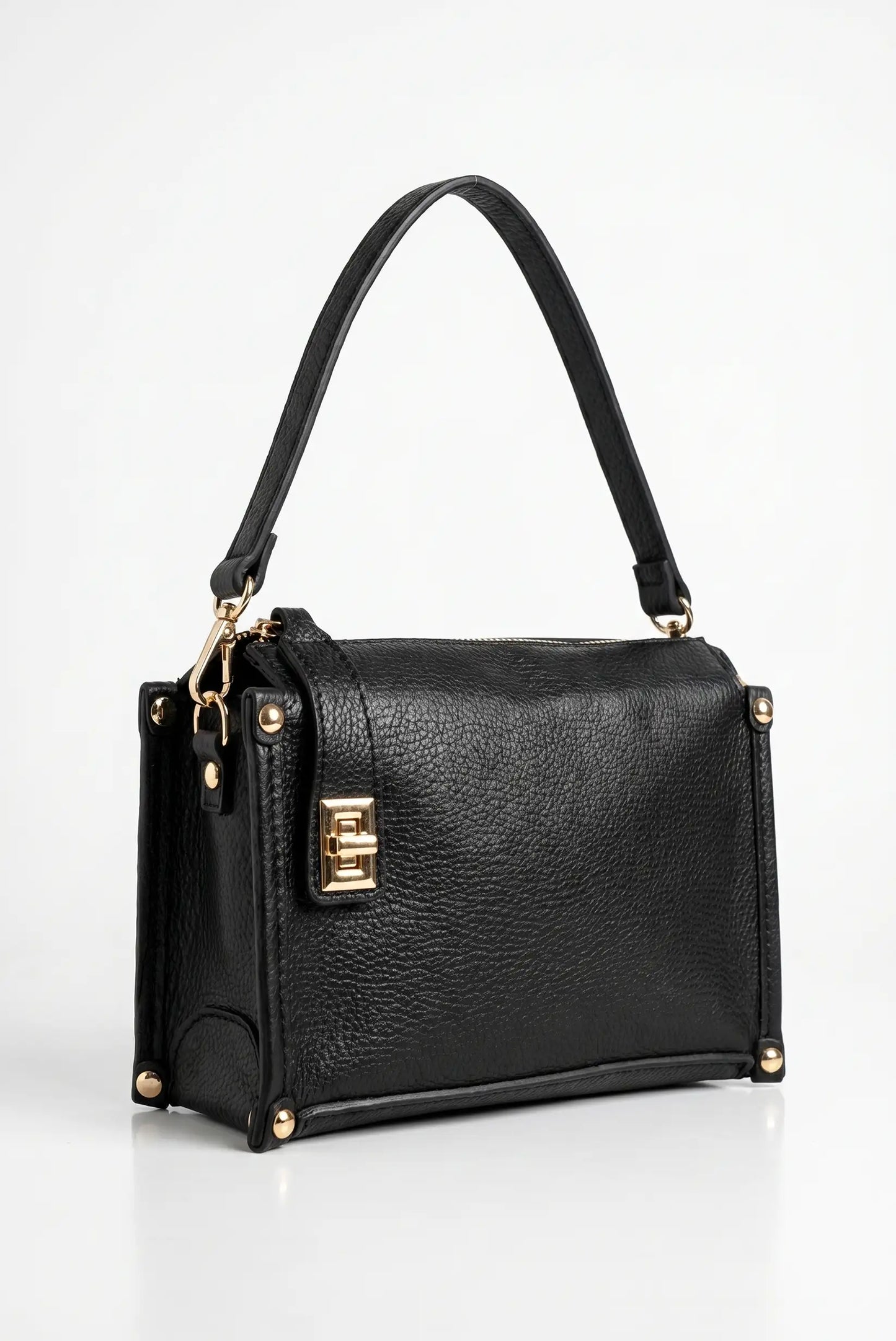 Bolso de mano y bandolera pequeño en piel