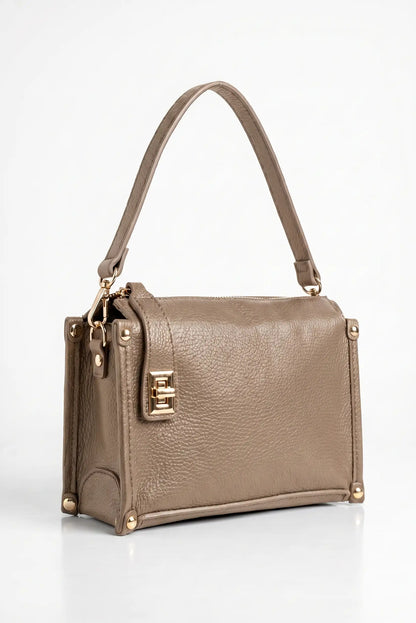 Bolso de mano y bandolera pequeño en piel