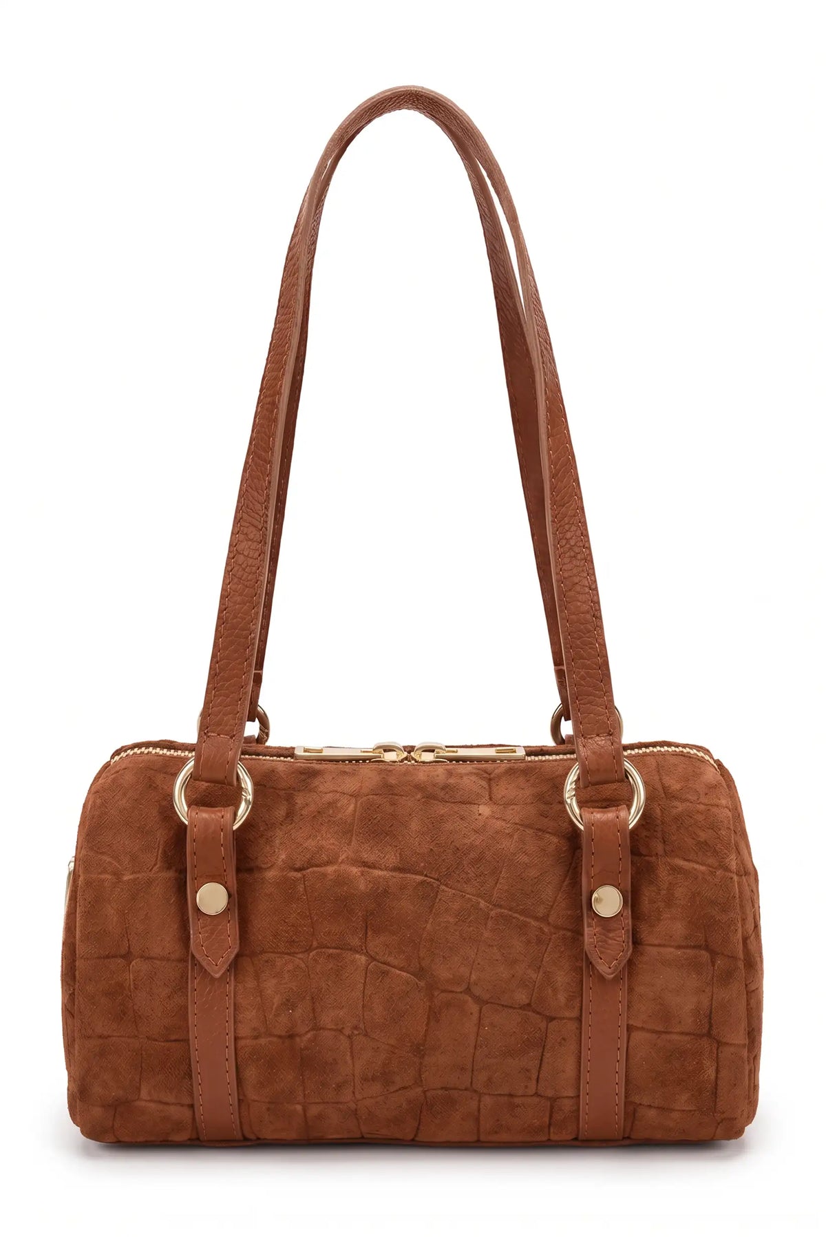 Bolso de Mujer Marrón Chocolate Efecto Cocodrilo
