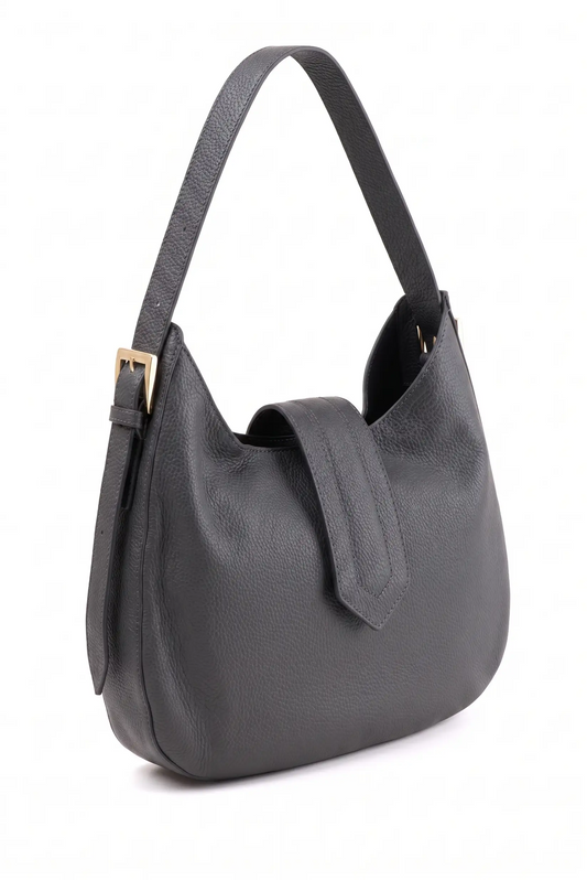 Bolso de hombro mediano gris