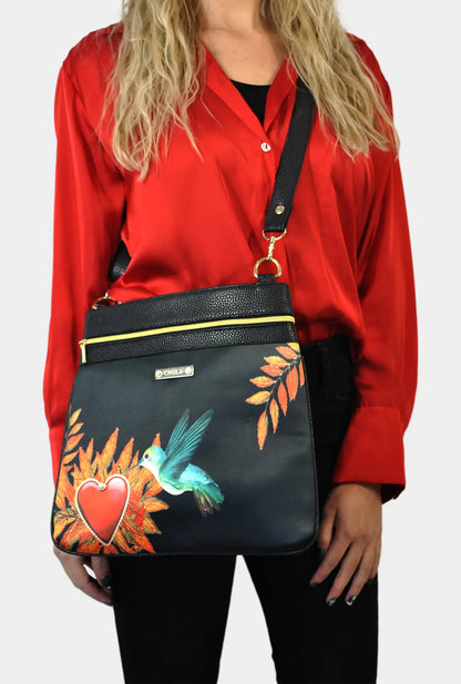 Bolso mujer Bandolera mediano LIA Shoulder Colibrí Corazón | CHULA Tulum