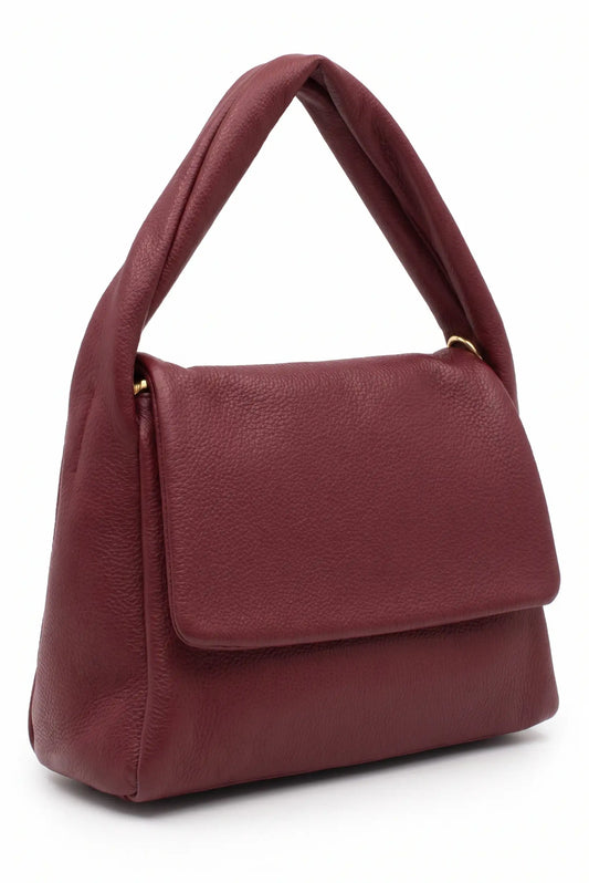 Bolso de mano y bandolera mediano burdeos