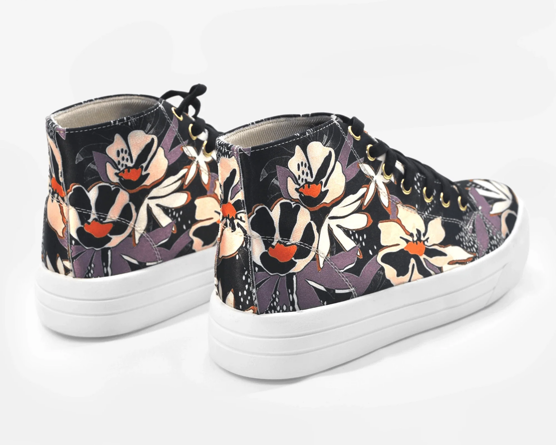 Botas Urbanas Altas de Mujer Flores Coloridas - Moda Sostenible | CHULA Tulum - CHULA Tulum