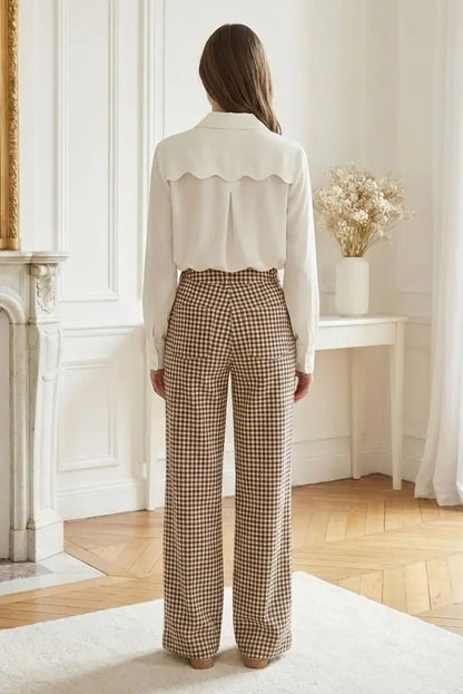 Camisa mujer manga larga blanco roto - CHICA del Sur