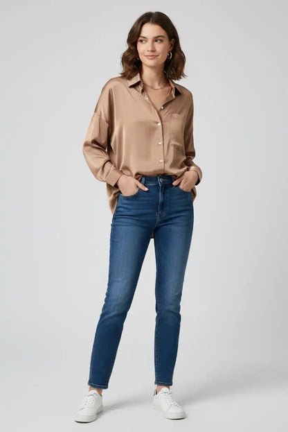 Camisa satinada de mujer - CHICA del Sur