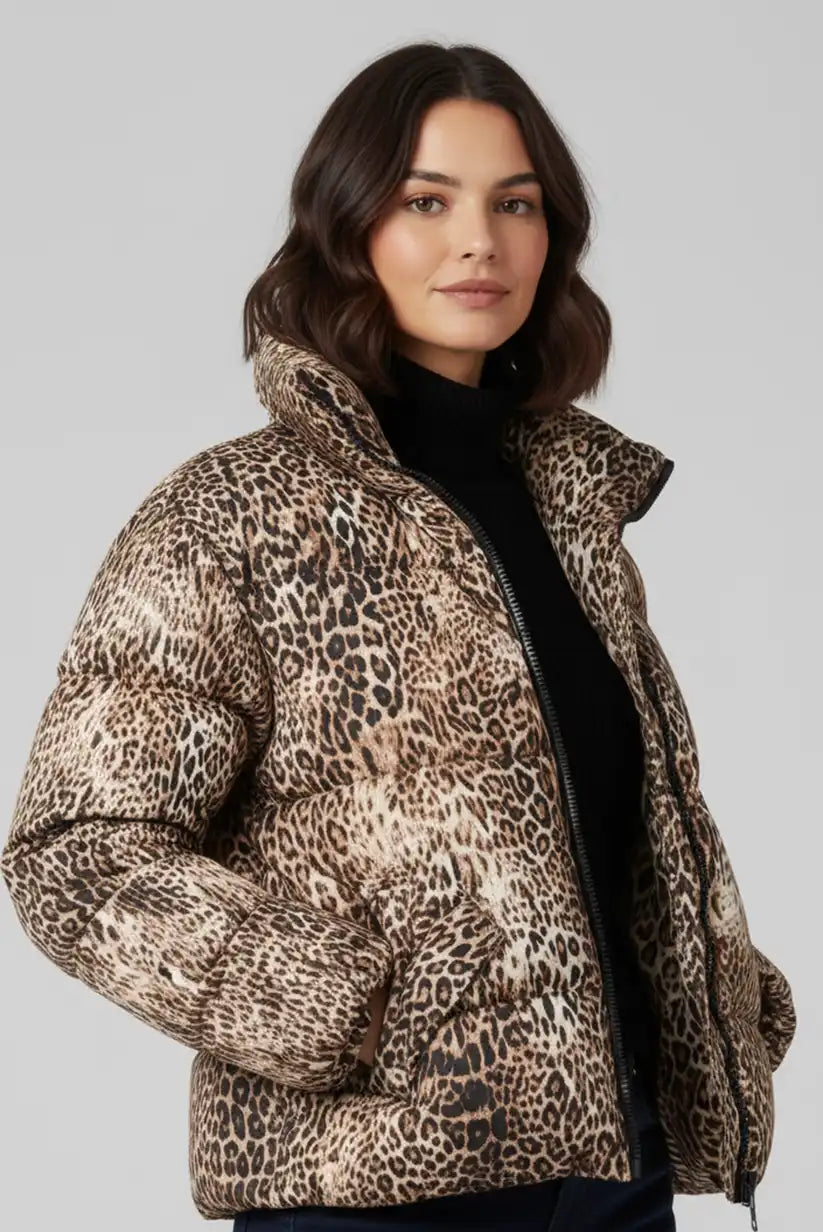 Cazadora acolchado sintético animal print - CHICA del Sur