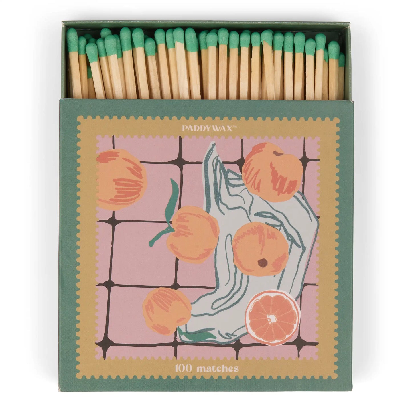 Jumbo Cajas de Cerillas Paddywax - Oranges | 100 Cerillas con Diseño Artístico - CHICA del Sur