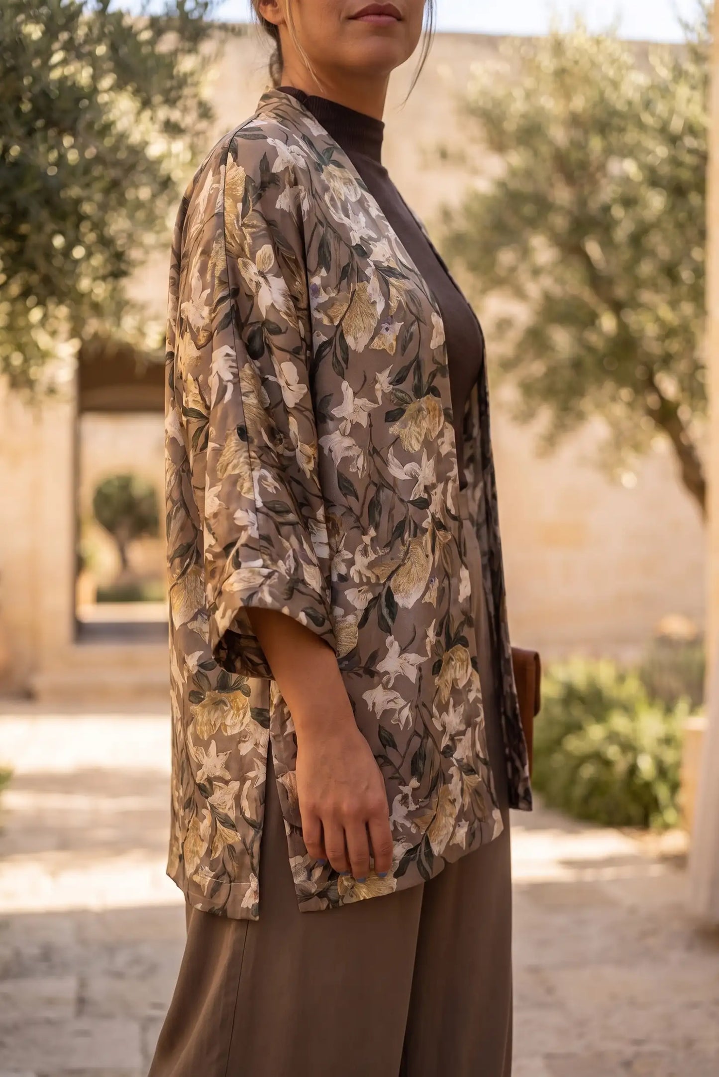 Chaqueta Kimono Estampada Floral para Mujer | Colección Terra