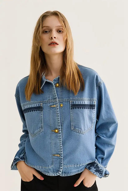 Chaqueta Vaquera Mujer Denim Azul Corte Recto Colección Setenil - CHICA del Sur